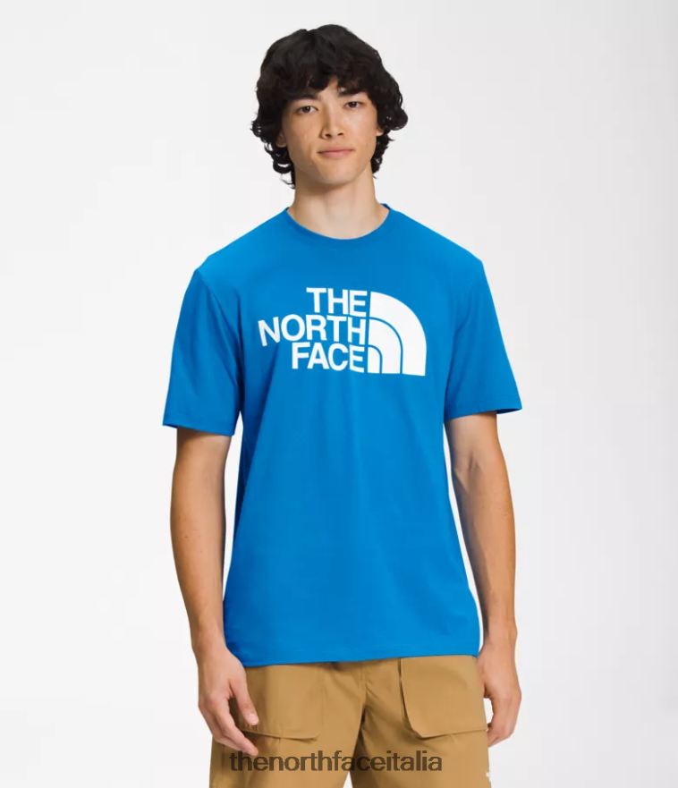 The North Face vestiario 460N8D1302 blu super sonico uomini T-shirt a mezza cupola a maniche corte