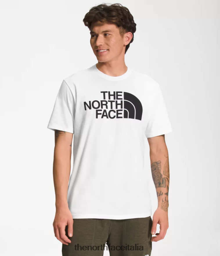 The North Face vestiario 460N8D1304 tnf bianco/tnf nero uomini T-shirt a mezza cupola a maniche corte