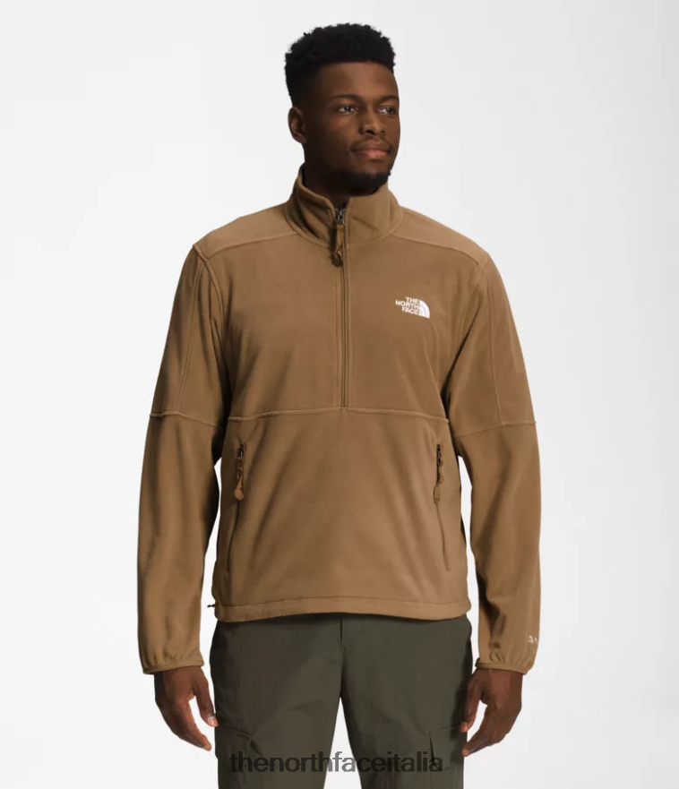 The North Face vestiario 460N8D300 marrone pratico uomini tnf polartec 100 -zip