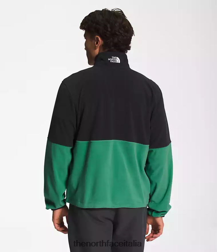 The North Face vestiario 460N8D305 verde erba intenso uomini tnf polartec 100 -zip