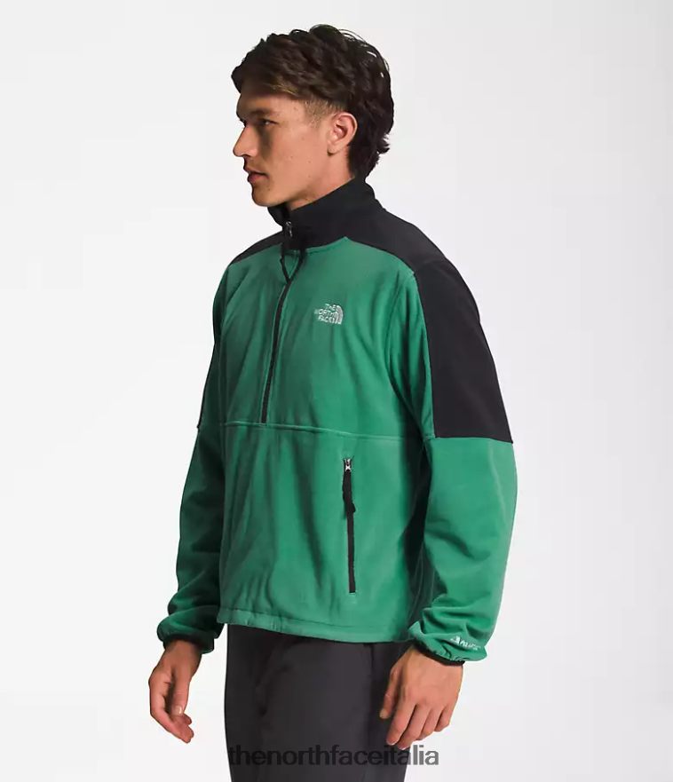 The North Face vestiario 460N8D305 verde erba intenso uomini tnf polartec 100 -zip