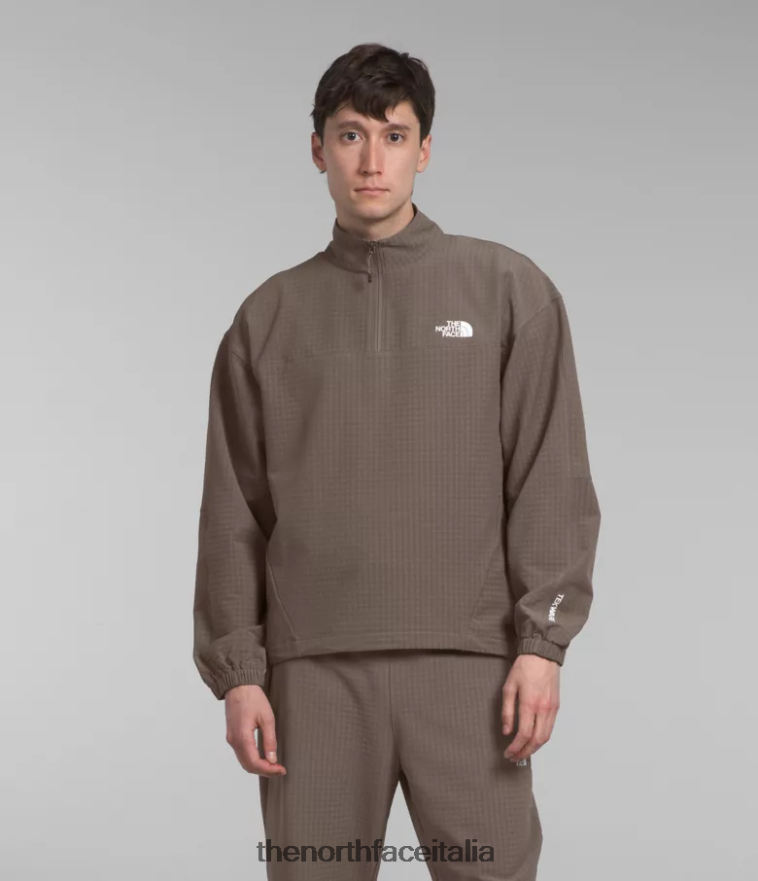 The North Face vestiario 460N8D414 marrone falco uomini griglia tekware -zip