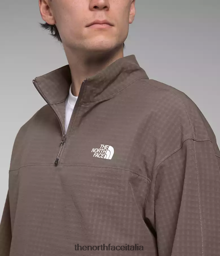 The North Face vestiario 460N8D414 marrone falco uomini griglia tekware -zip