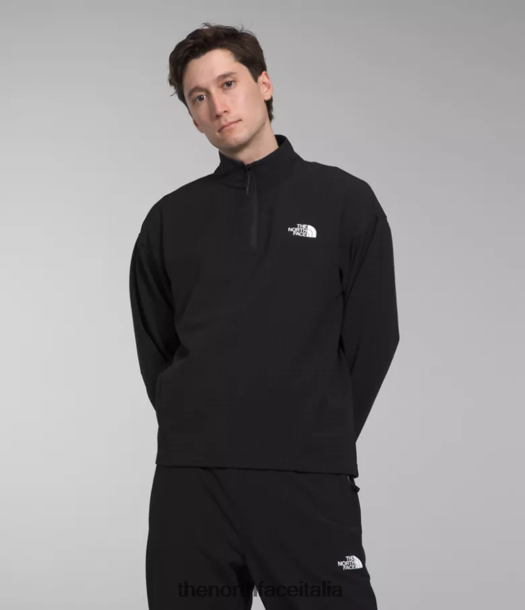 The North Face vestiario 460N8D415 grazie nero uomini griglia tekware -zip