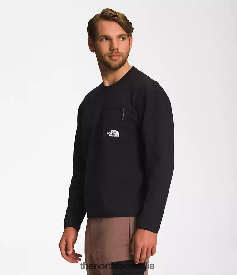 The North Face vestiario 460N8D602 grazie nero uomini tnf equipaggio tecnico