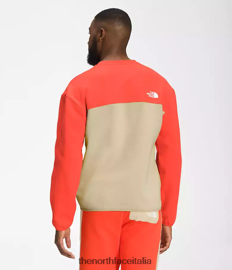 The North Face vestiario 460N8D603 ghiaia/arancio retrò uomini tnf equipaggio tecnico