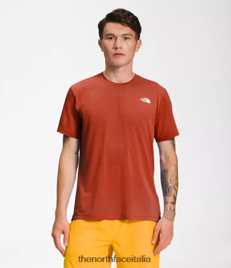 The North Face vestiario 460N8D1257 bronzo arrugginito uomini vagare a maniche corte