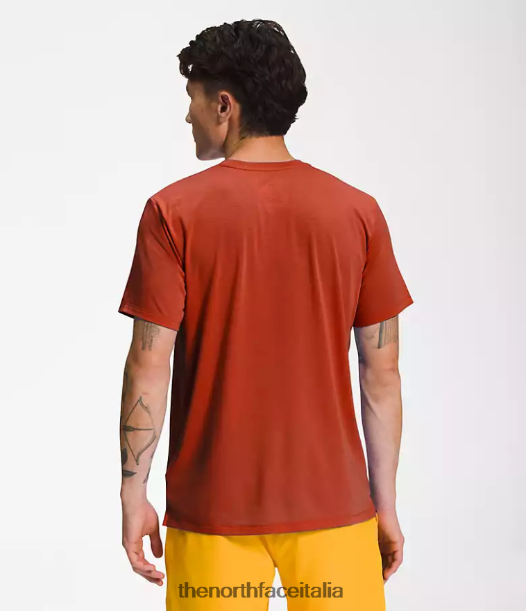 The North Face vestiario 460N8D1257 bronzo arrugginito uomini vagare a maniche corte