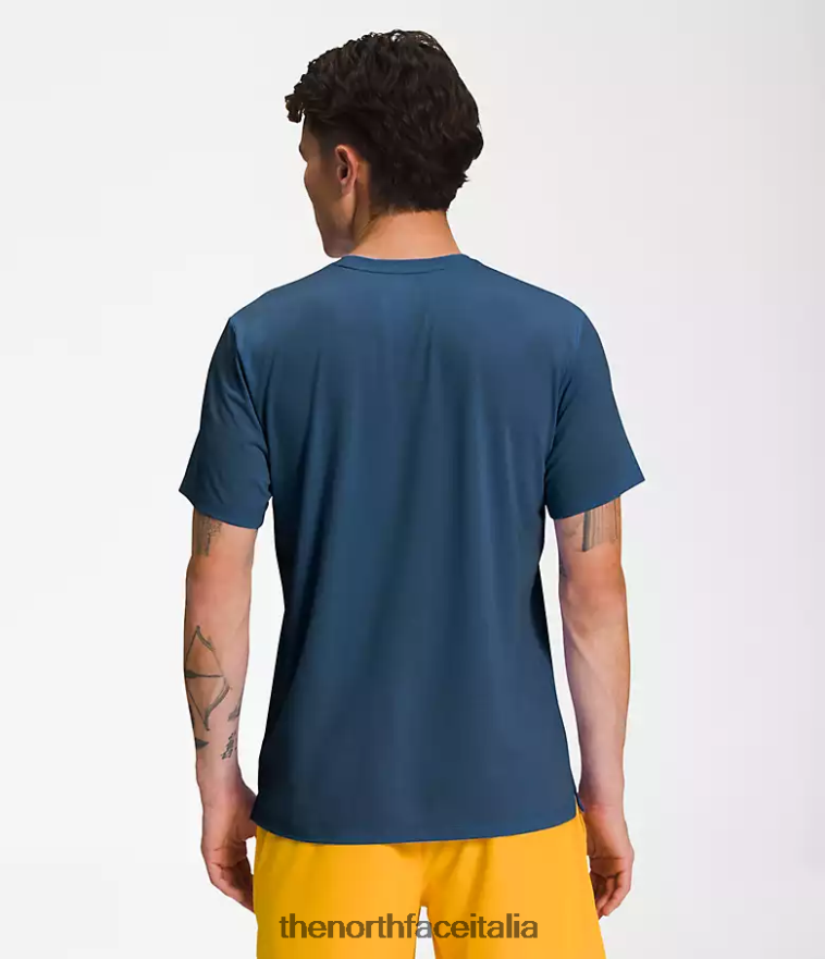 The North Face vestiario 460N8D1262 blu ombroso uomini vagare a maniche corte