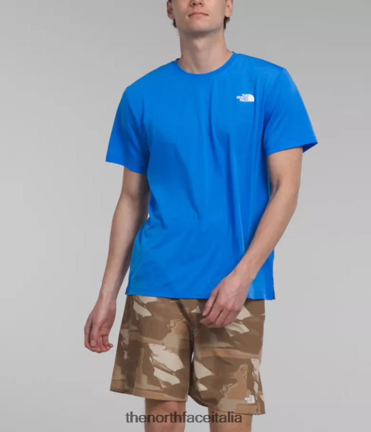 The North Face vestiario 460N8D1263 blu ottico uomini vagare a maniche corte