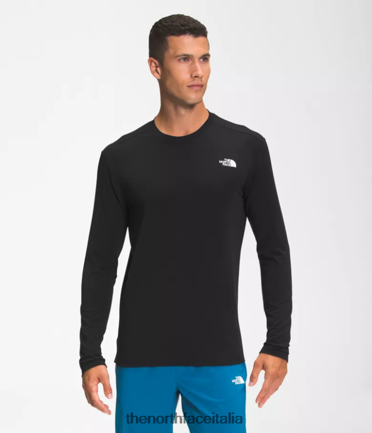 The North Face vestiario 460N8D19 grazie nero uomini vagare a maniche lunghe