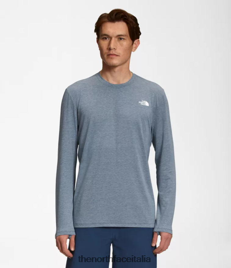 The North Face vestiario 460N8D20 erica blu ombrosa uomini vagare a maniche lunghe