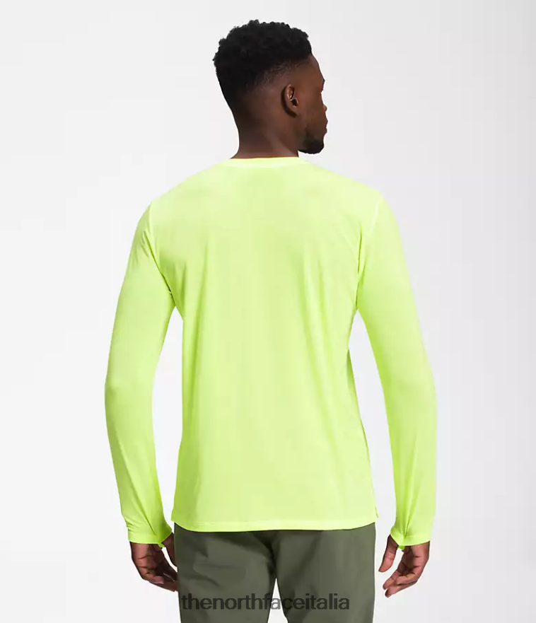 The North Face vestiario 460N8D23 led giallo uomini vagare a maniche lunghe