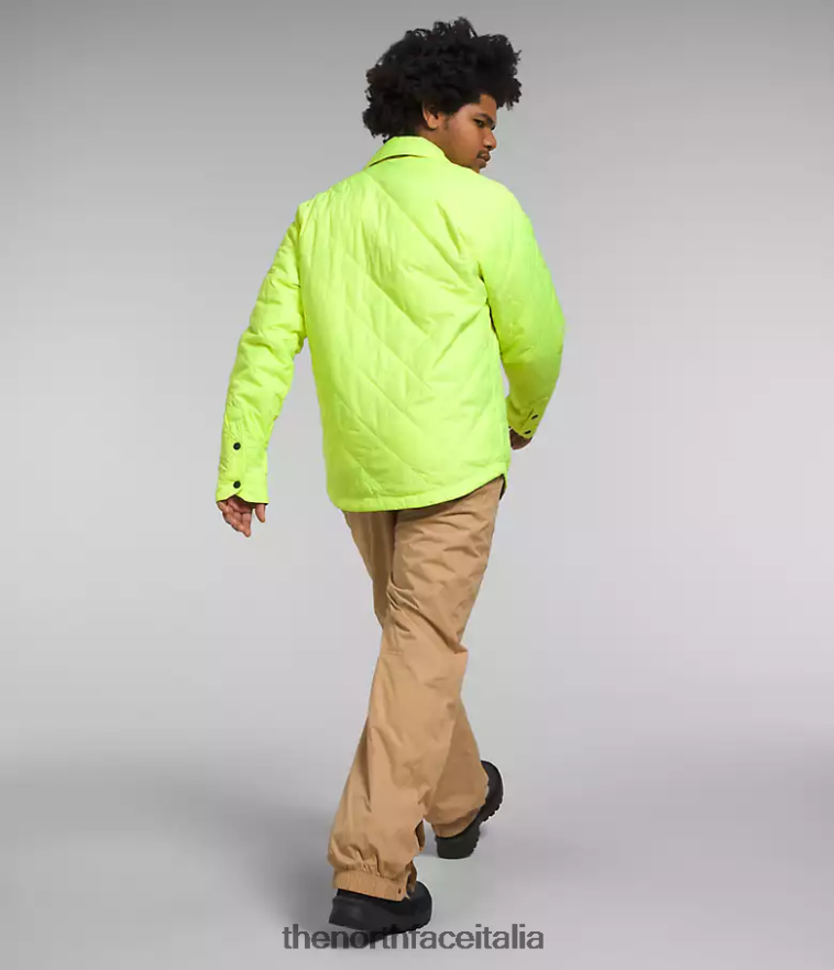 The North Face vestiario 460N8D299 plaid giallo led/marrone pratico uomini Flanella isolante Fort Point