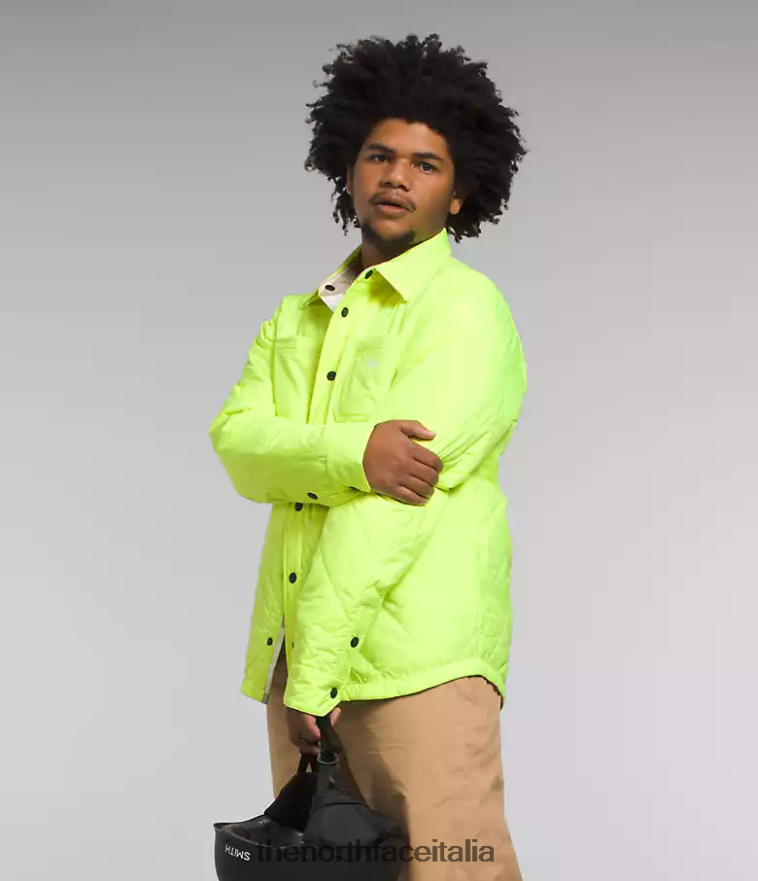 The North Face vestiario 460N8D299 plaid giallo led/marrone pratico uomini Flanella isolante Fort Point
