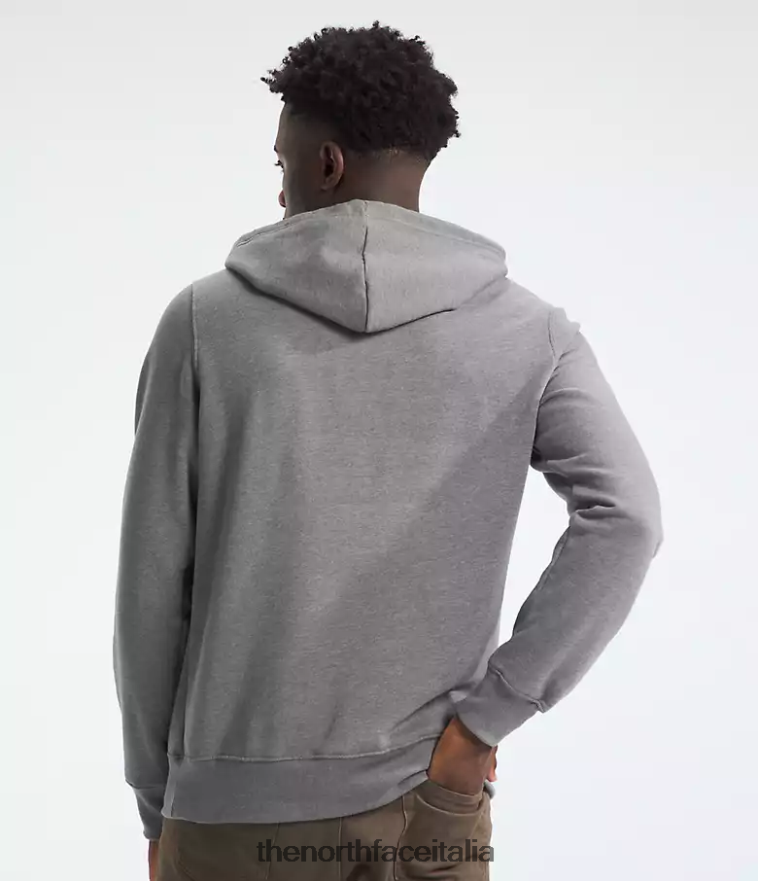 The North Face vestiario 460N8D104 tnf grigio medio erica/tnf bianco uomini Felpa con cappuccio a mezza cupola
