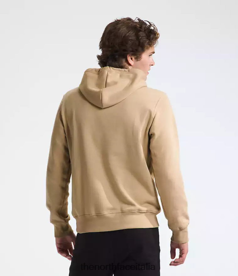 The North Face vestiario 460N8D108 kaki pietra/tnf bianco uomini Felpa con cappuccio a mezza cupola