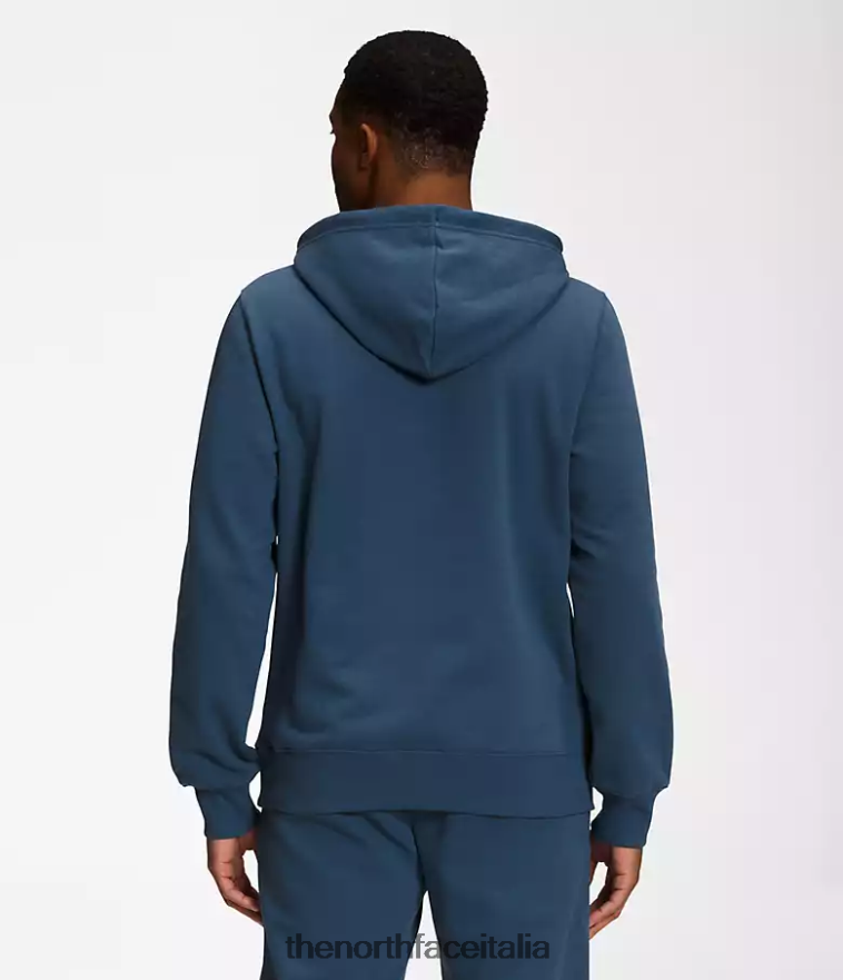 The North Face vestiario 460N8D110 blu ombreggiato/tnf nero uomini Felpa con cappuccio a mezza cupola