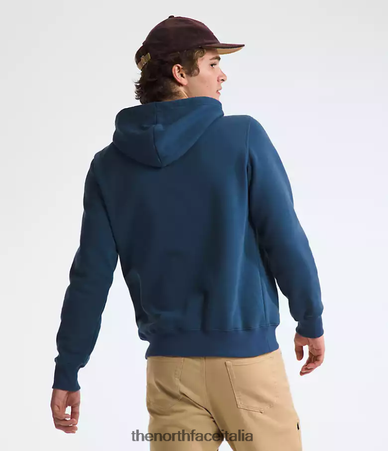 The North Face vestiario 460N8D111 blu ombroso uomini Felpa con cappuccio a mezza cupola