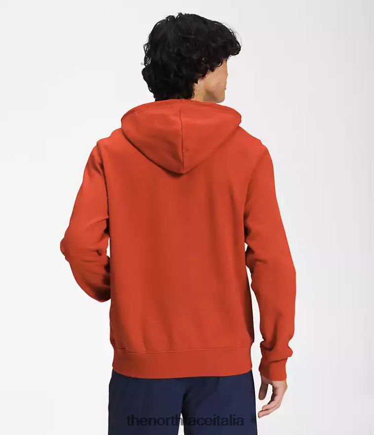 The North Face vestiario 460N8D112 bronzo arrugginito uomini Felpa con cappuccio a mezza cupola