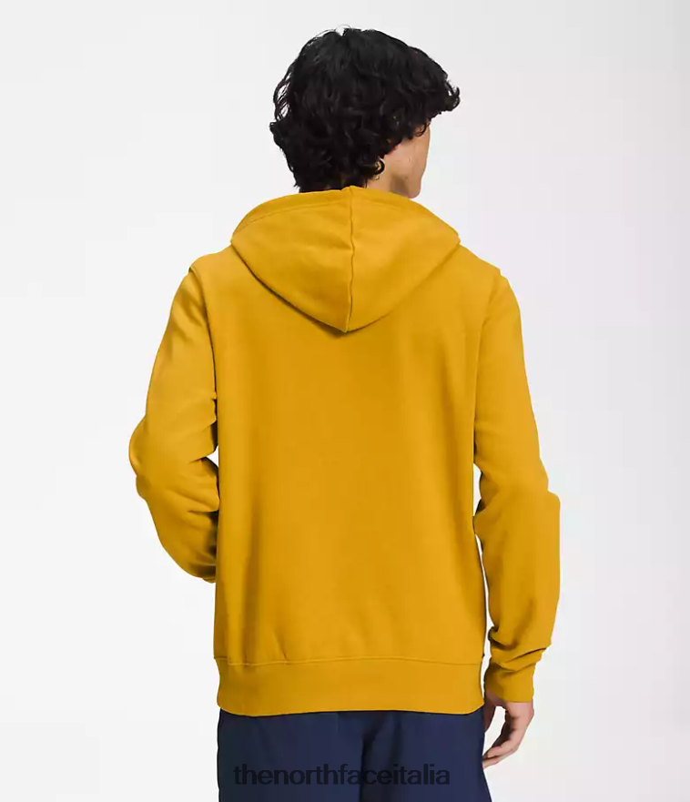 The North Face vestiario 460N8D114 legno di freccia giallo uomini Felpa con cappuccio a mezza cupola