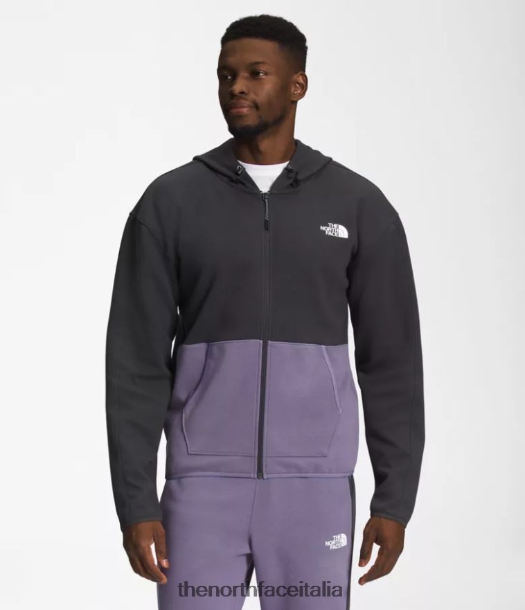 The North Face vestiario 460N8D209 ardesia lunare uomini Felpa con cappuccio e zip intera tnf tech