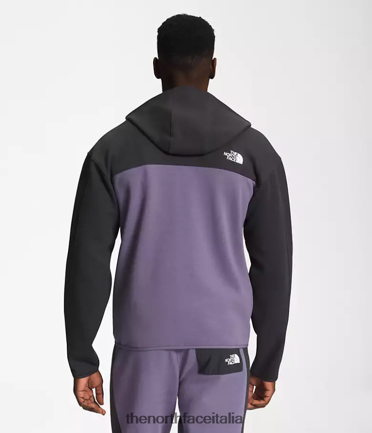 The North Face vestiario 460N8D209 ardesia lunare uomini Felpa con cappuccio e zip intera tnf tech