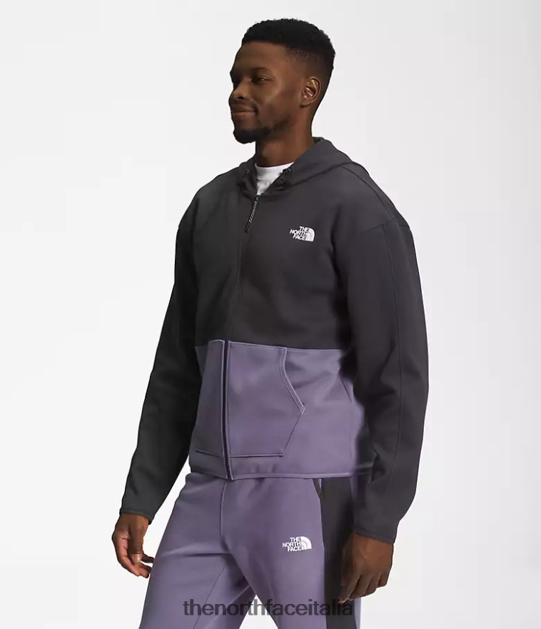 The North Face vestiario 460N8D209 ardesia lunare uomini Felpa con cappuccio e zip intera tnf tech