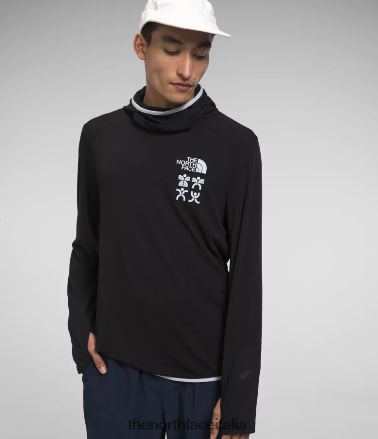 The North Face vestiario 460N8D549 grazie nero uomini Felpa con cappuccio Cerro Alto da trailwear