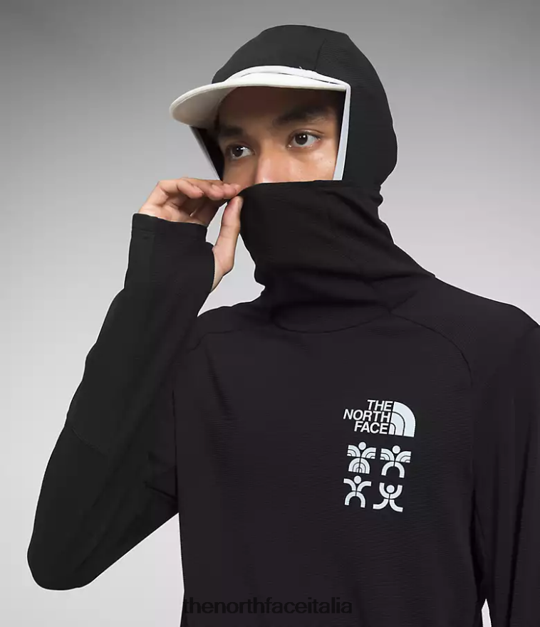 The North Face vestiario 460N8D549 grazie nero uomini Felpa con cappuccio Cerro Alto da trailwear