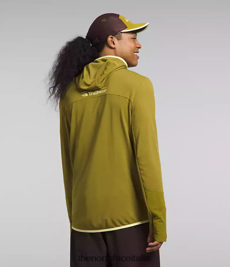 The North Face vestiario 460N8D550 muschio di zolfo uomini Felpa con cappuccio Cerro Alto da trailwear