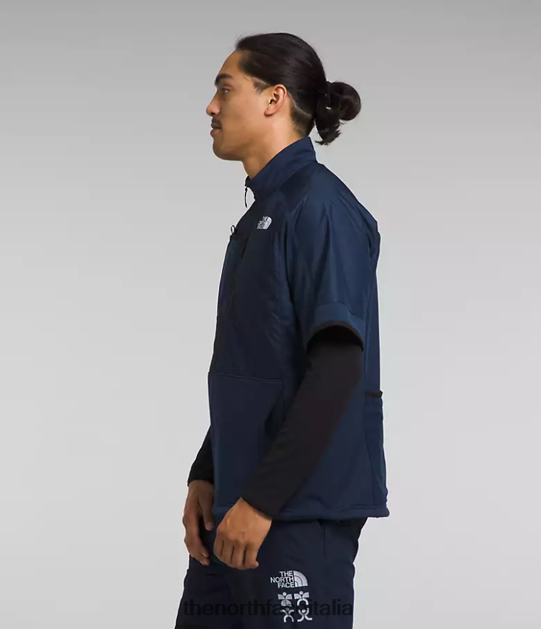 The North Face vestiario 460N8D606 summit blu scuro/tnf nero uomini Calda camicia invernale da trailwear