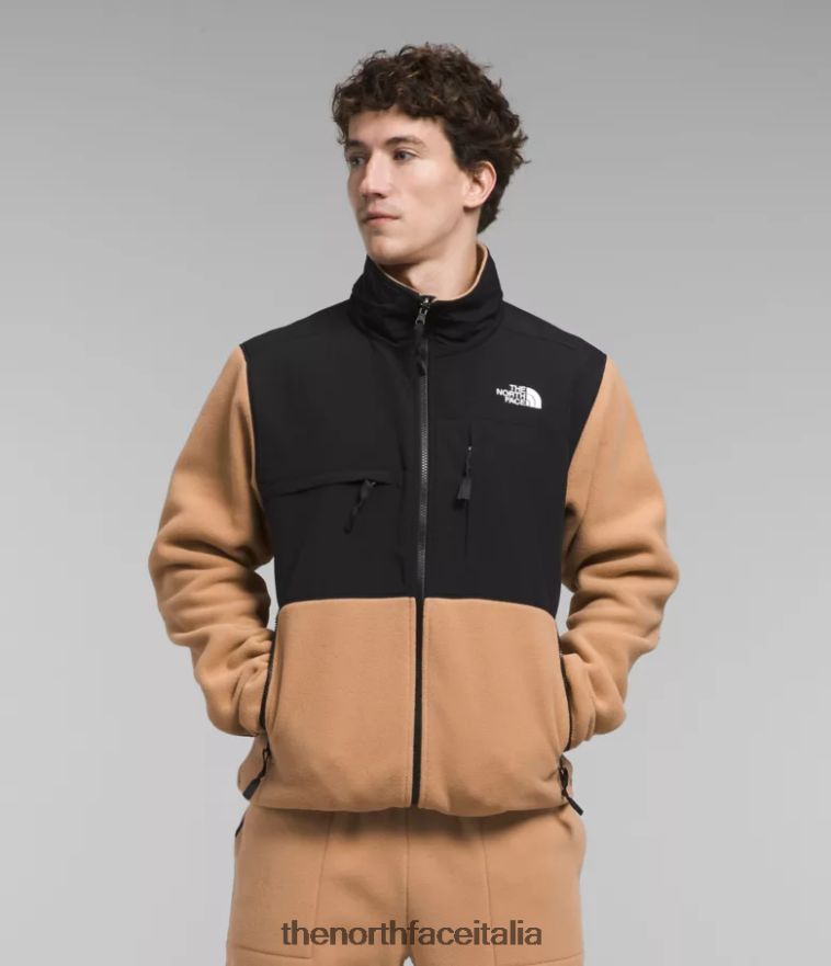The North Face vestiario 460N8D194 burro di mandorle/tnf nero uomini giacca denali