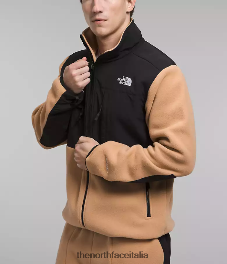 The North Face vestiario 460N8D194 burro di mandorle/tnf nero uomini giacca denali