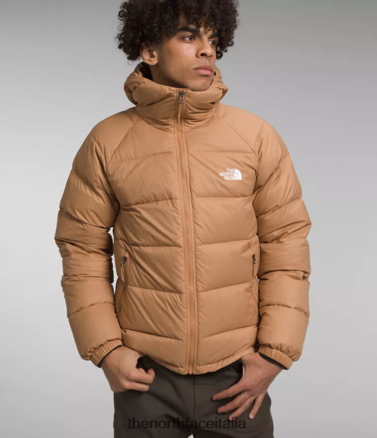 The North Face vestiario 460N8D641 burro di mandorle uomini Felpa con cappuccio in piumino idrenalite
