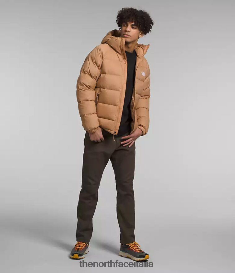 The North Face vestiario 460N8D641 burro di mandorle uomini Felpa con cappuccio in piumino idrenalite