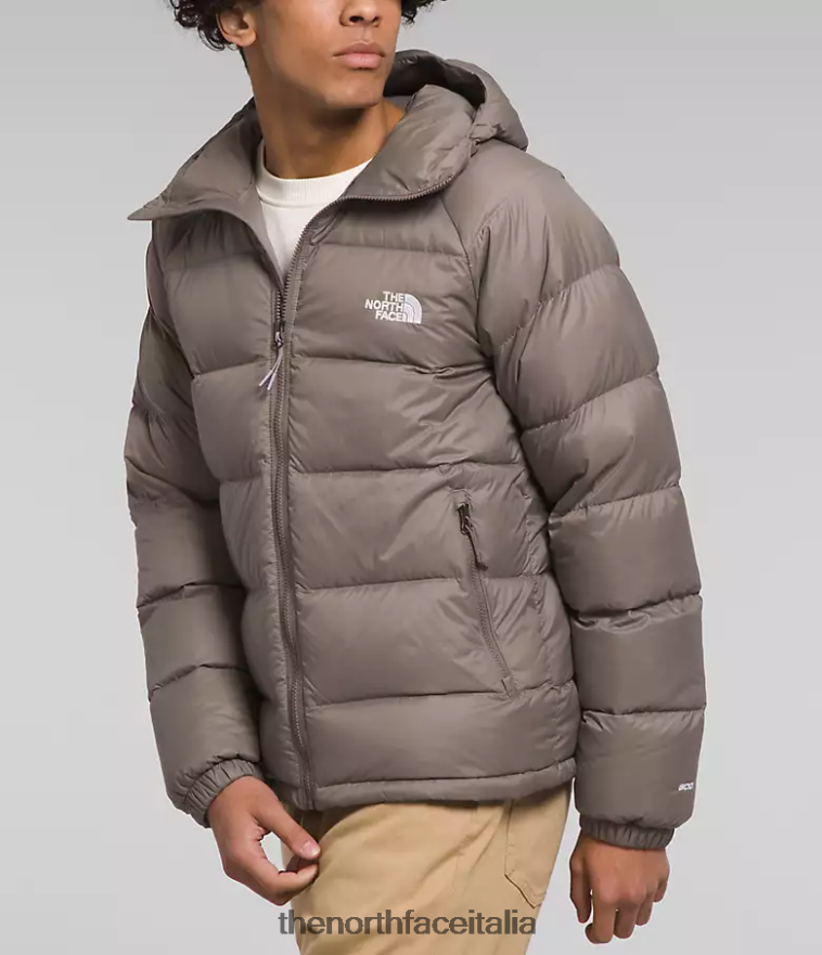 The North Face vestiario 460N8D642 marrone falco uomini Felpa con cappuccio in piumino idrenalite