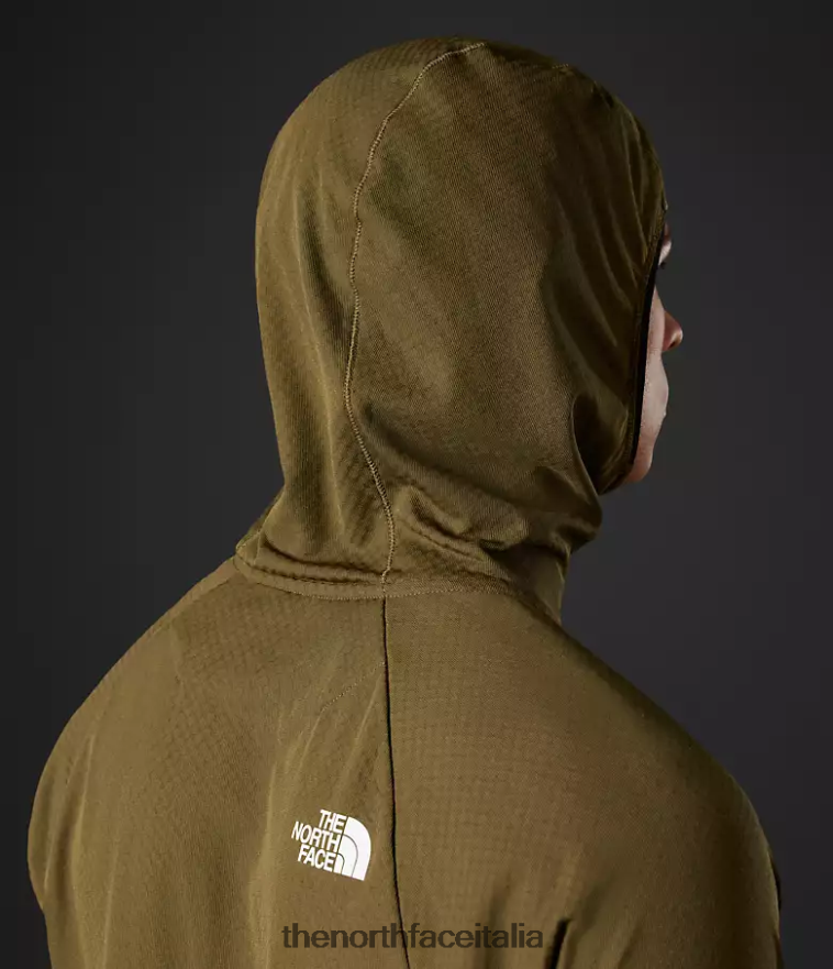 The North Face vestiario 460N8D348 olivo militare uomini Felpa con cappuccio e cappuccio Summit Series Futurefleece lt