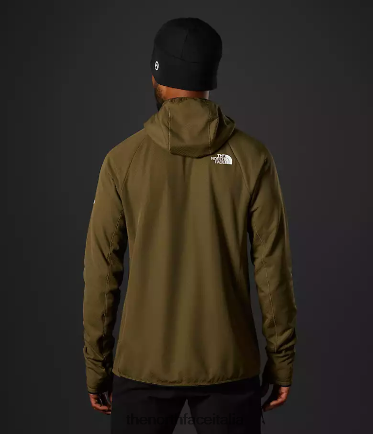 The North Face vestiario 460N8D404 olivo militare uomini Felpa con cappuccio e zip intera Summit Series Futurefleece