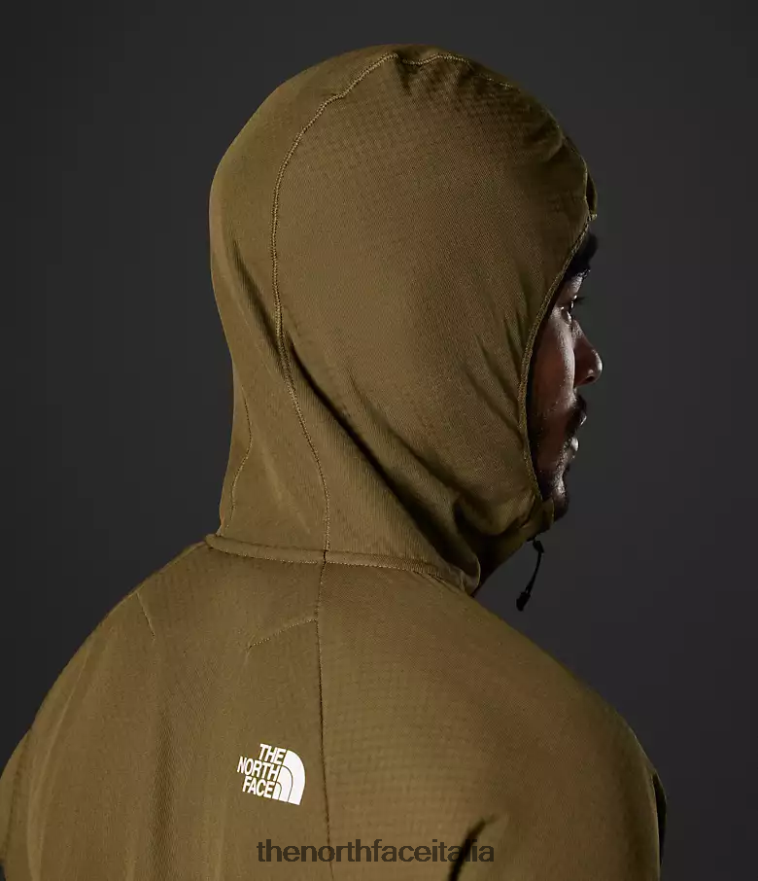 The North Face vestiario 460N8D404 olivo militare uomini Felpa con cappuccio e zip intera Summit Series Futurefleece