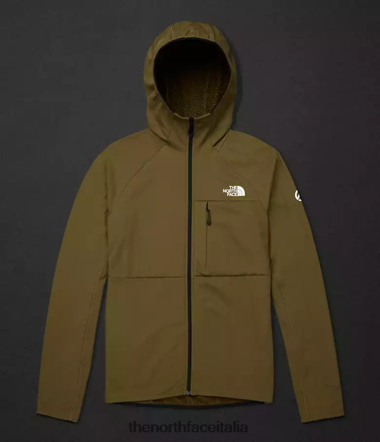 The North Face vestiario 460N8D404 olivo militare uomini Felpa con cappuccio e zip intera Summit Series Futurefleece