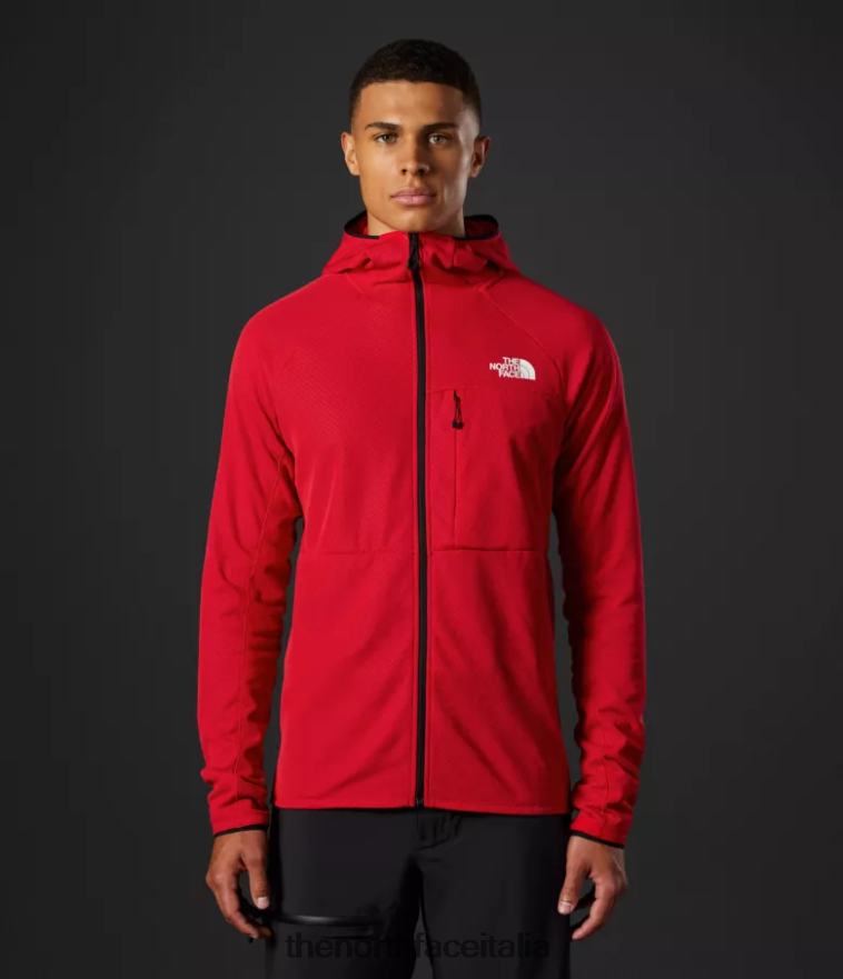 The North Face vestiario 460N8D406 grazie rosso uomini Felpa con cappuccio e zip intera Summit Series Futurefleece