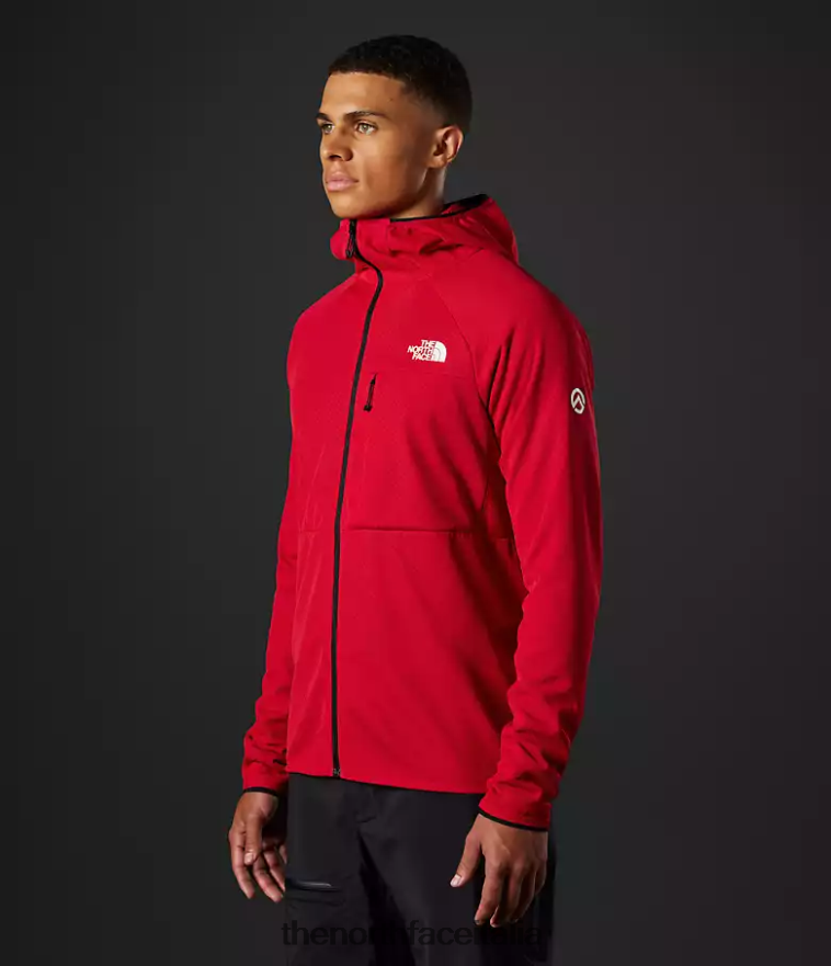 The North Face vestiario 460N8D406 grazie rosso uomini Felpa con cappuccio e zip intera Summit Series Futurefleece