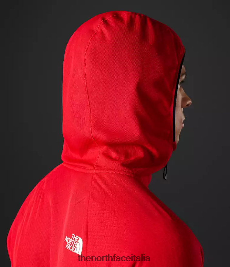 The North Face vestiario 460N8D406 grazie rosso uomini Felpa con cappuccio e zip intera Summit Series Futurefleece