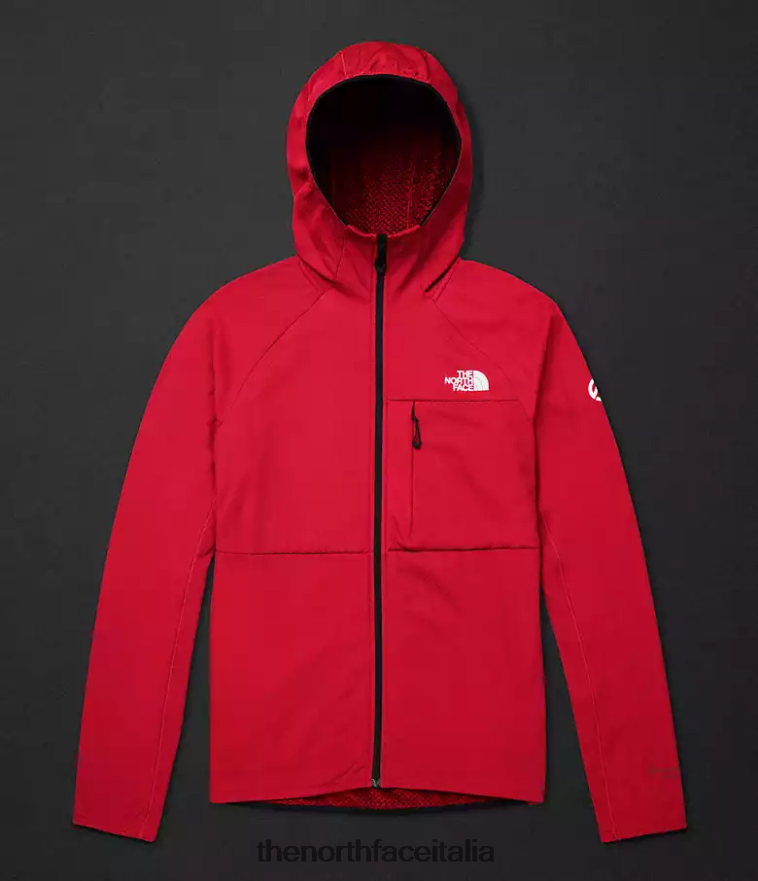 The North Face vestiario 460N8D406 grazie rosso uomini Felpa con cappuccio e zip intera Summit Series Futurefleece