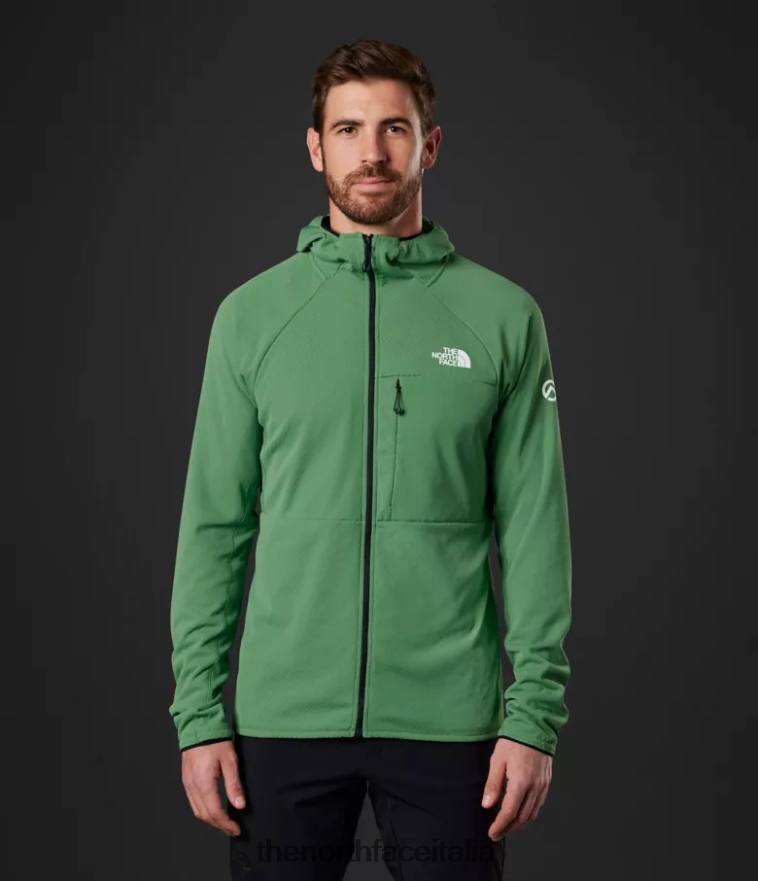 The North Face vestiario 460N8D407 verde erba intenso uomini Felpa con cappuccio e zip intera Summit Series Futurefleece