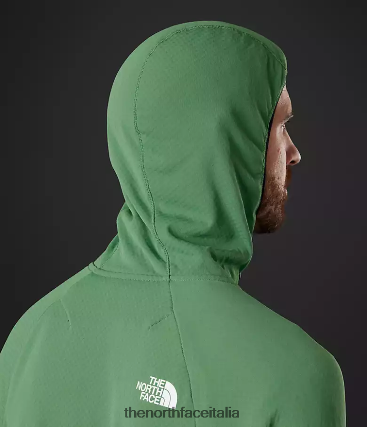 The North Face vestiario 460N8D407 verde erba intenso uomini Felpa con cappuccio e zip intera Summit Series Futurefleece
