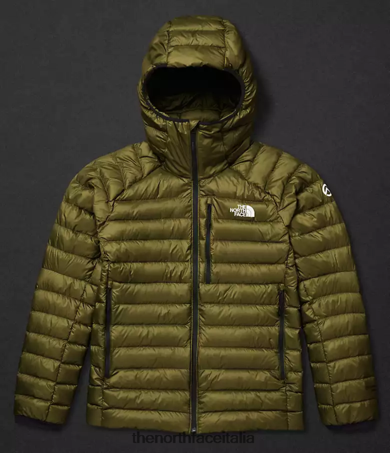 The North Face vestiario 460N8D917 olivo militare uomini Felpa con cappuccio Breithorn della serie Summit