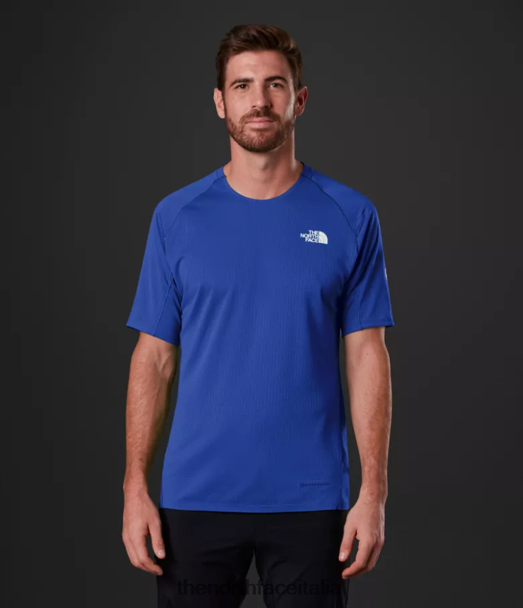 The North Face vestiario 460N8D956 tnf blu uomini T-shirt a maniche corte Crevasse della serie Summit