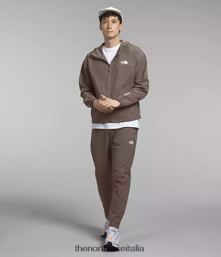 The North Face vestiario 460N8D832 marrone falco uomini Felpa con cappuccio a griglia Tekware